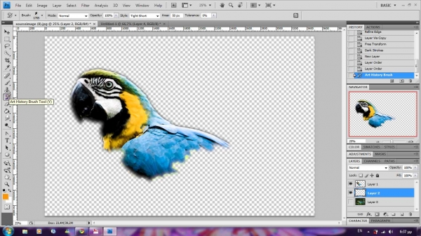 Creation of parrot painting [updated]: Step 5